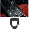 TOYCIDFG Car Gear Shift Knob Panel Cover Trim Frame for Alfa Romeo Stelvio 2020-2023 ABS Carbon Fiber Pattern Car Accessories