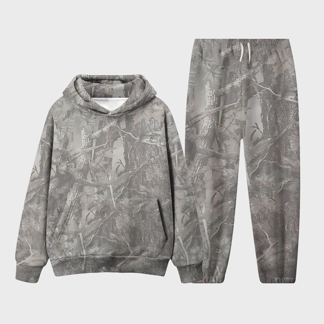 

2024 Maple Leaf 3D Print Fleece Hoodie Set for Couples L