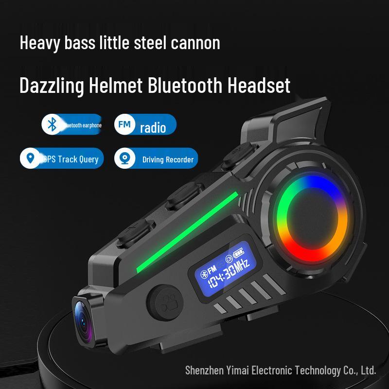 K19 Bluetooth Motorcycle Helmet with Dash Cam, HD Camera, FM Radio, and GPS Tracking