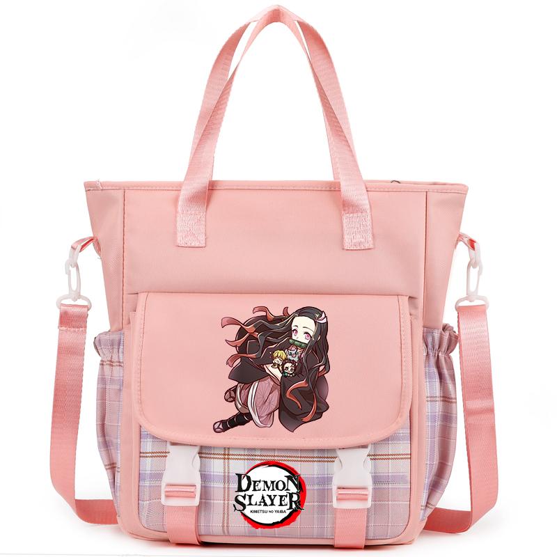 Demon Slayer Tote Bag Crossbody Bag Carrying Bag Shoulder Bag for Teenager Girl Boy Back To School Bag Men Women Leisure Travel Bag Mochila