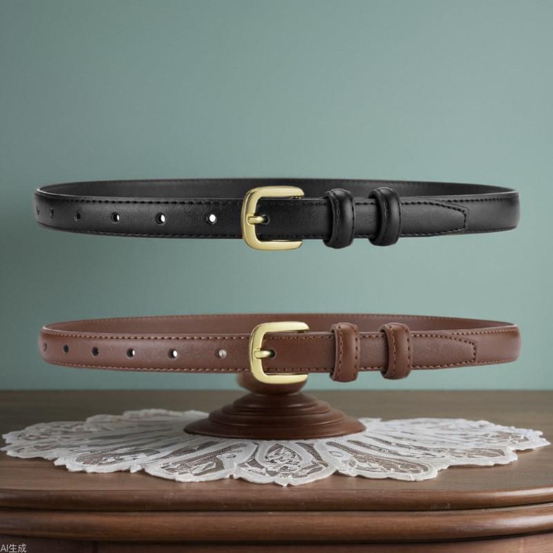 Mei Mary New women's leather belt - genuine cowhide, trendy korean style, versatile jeans belt