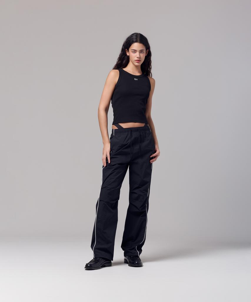Ausdoeoboiseu Ov Logo Nylon Track Pants (Black)