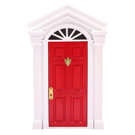 Beautiful Steepletop Design Collectible Lightweight DIY Scene Doll Home Furniture Craft Wooden Door Souvenir Gift Dollhouse