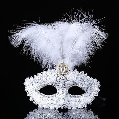 1 pz Maschera di Pizzo Mascherata, Maschera per Costume da Festa, Maschera per Carnevale di Matrimonio, Decorazioni Personalizzate per Palco, Maschera di Pizzo Sexy Mezzo Viso per Donne