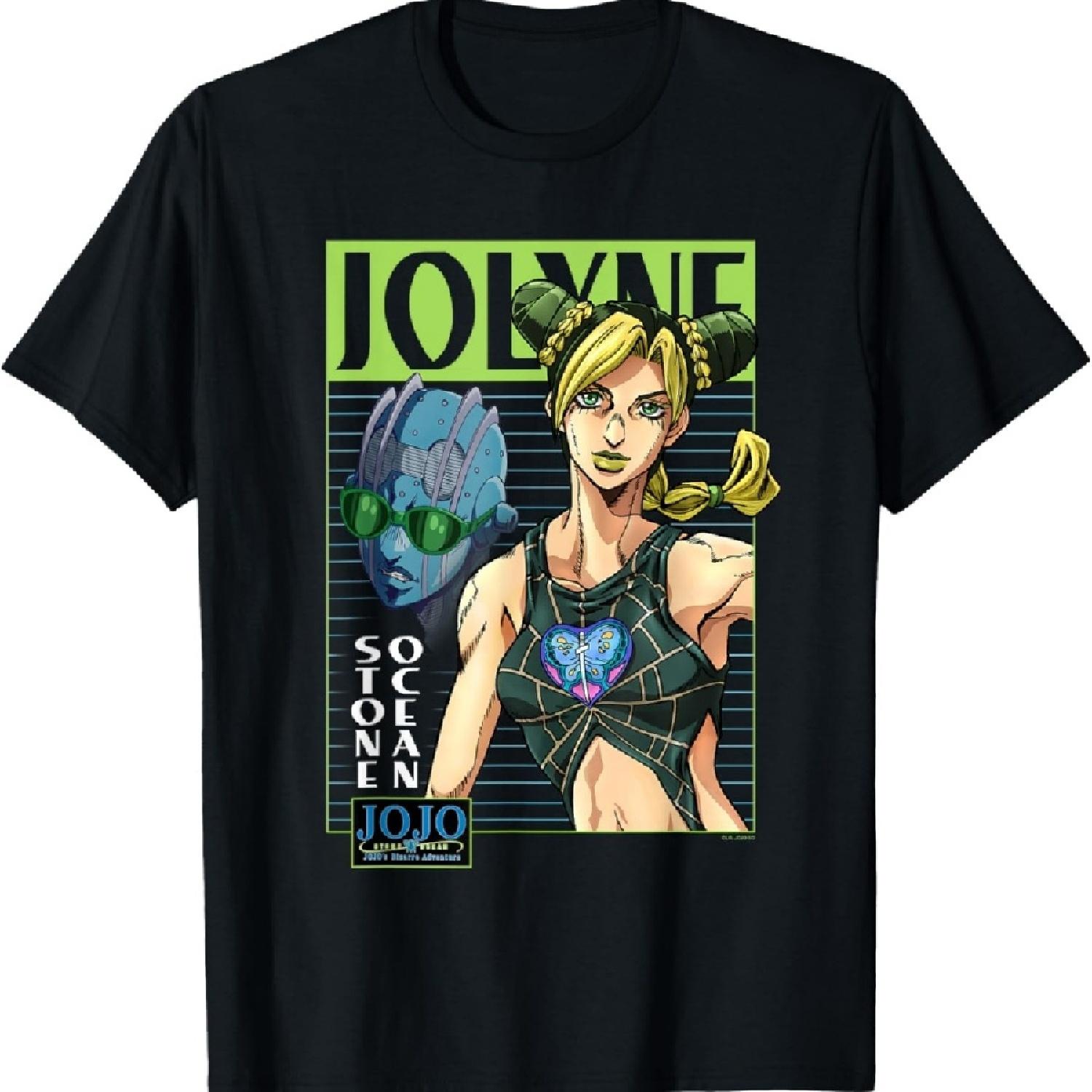 

JoJo s Bizarre Adventure Jolyne & Stone Ocean Mugshot Anime T-Shirt XXXXXL чорний