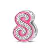 New In Copper Color Zircon Collection Pink 26 Letters Bead Charms Compatible With Pand 3mm Bracelets Do It Yourself Charm Pendant Woman Jewellery
