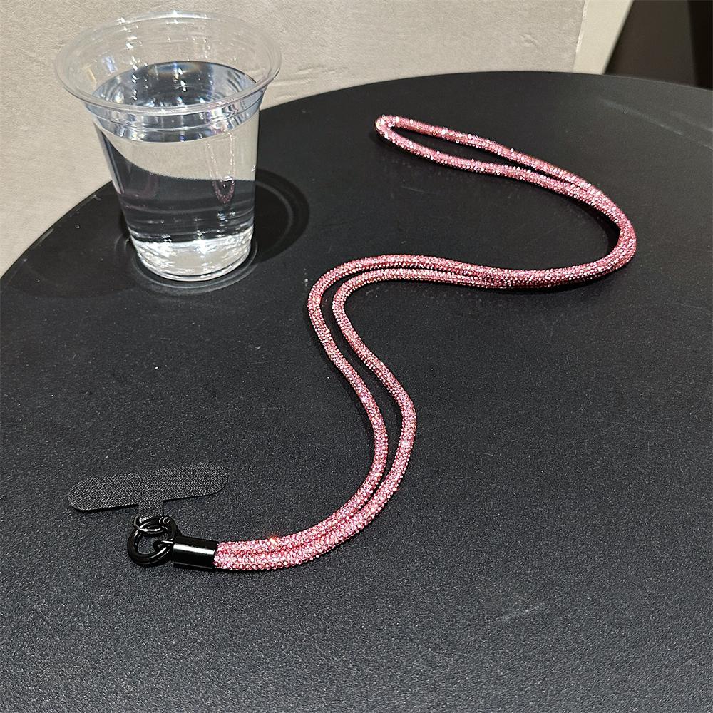 Luxury Rhinestone Crossbody Lanyard Strap Phone Bracelet Glitter Chain Phone Pendant Charm Anti-Lost Lanyard Jewelry