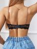 European & American Cross-Border French Lace Bandeau Bra with Transparent Straps & Removable Multi-Wear Options