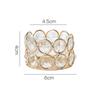 Crystal Tealight Candle Lantern Holders Crystal Candlestick Desktop Candlelight Dinner Prop Metal Ornament Candle Holder