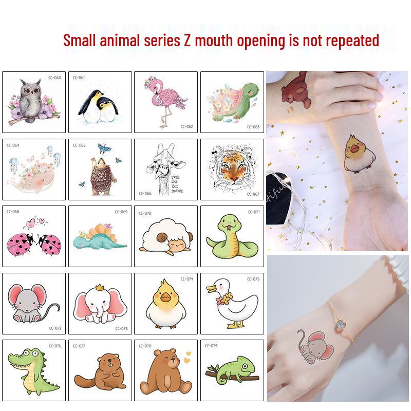 Ruikalong Waterproof Fashionable Animal Tattoo Stickers for Face and Hand 60x60mm
