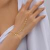 Braccialetto Anello Mano Delicato Placcato Oro Catene a Maglia Fatte a Mano Braccialetti a Pettorina Gioielli per Mano da Donna Regalo Trendy
