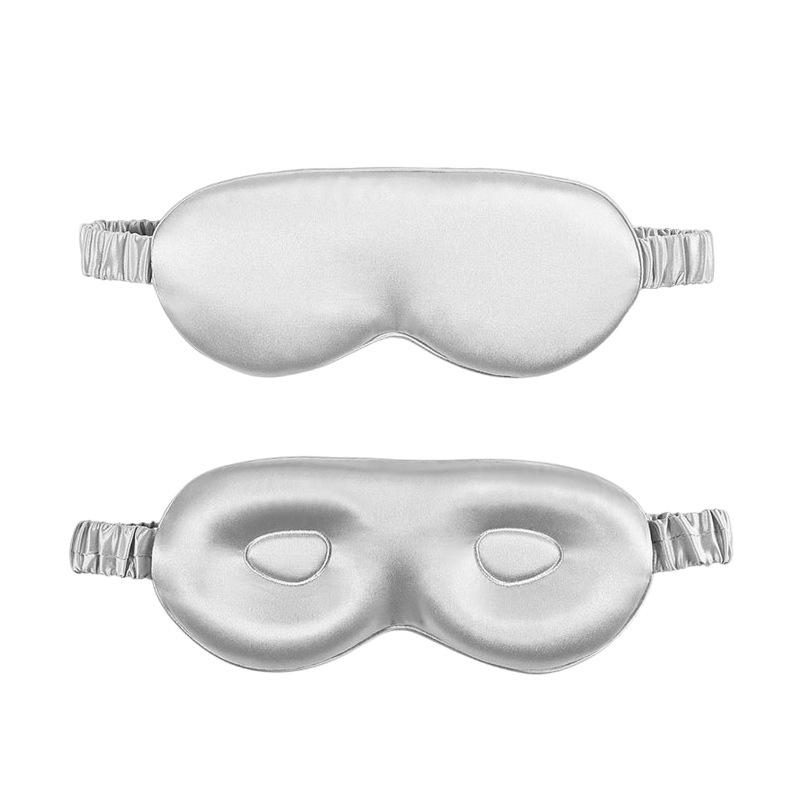Real Silk 3D Stereoscopic Eye Mask  Mulberry Silk Shading Non Pressure Eye Elastic Band Sleep Travel Eye Mas
