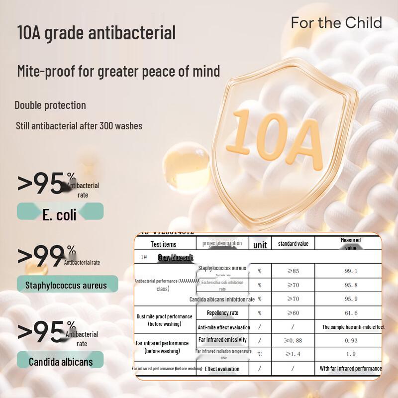 Hongdou Boys' 100% Cotton Antibacterial Long-Sleeve Pajama Set