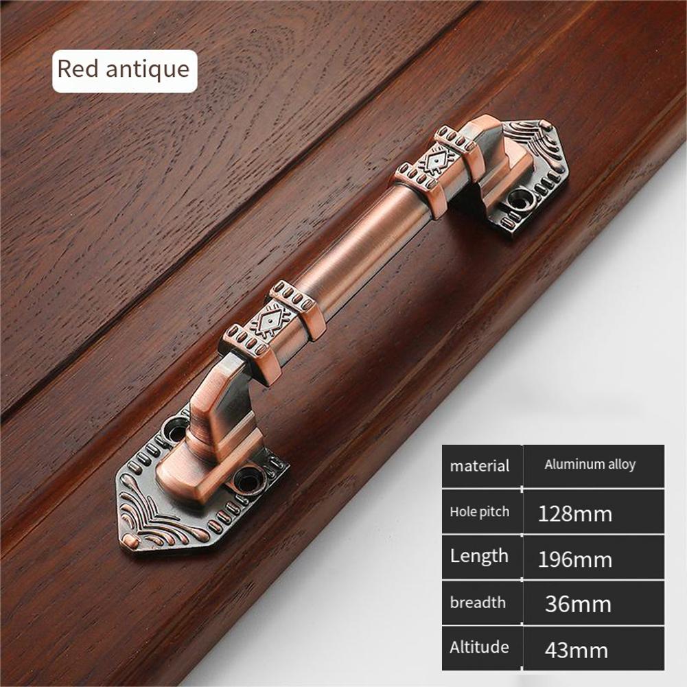 European Pull Handles Antique Aluminum Alloy Sliding Door Handle Wardrobe Push-Pull Wooden Door Handle Furniture Hardware