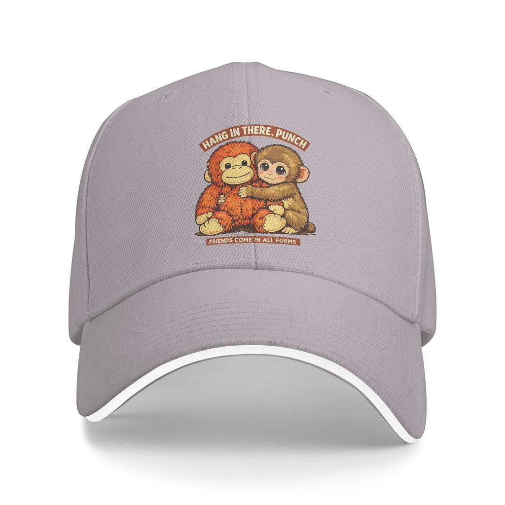 Summer Lonely Punch Monkey Baseball Cap  Tennis Skate y2k Funny Print Sun Trucker Hat Women Men Hot Sale Baseball Caps