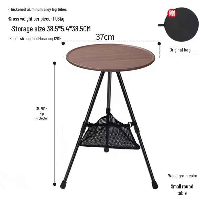 Portable Adjustable Aluminum Folding Table for Camping & Dining