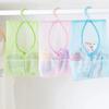 Clothespin Useful Kitchen Bathroom Hanging Storage Bags Mesh Bag Organizer with Hook for Bath Swimming Kids Toys Storage Baskets