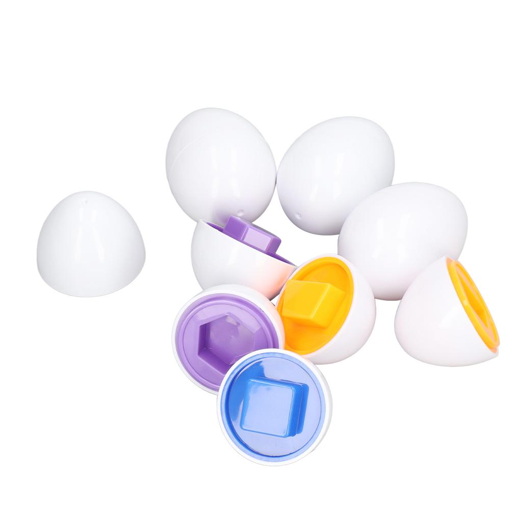 6 Stück Passende Ostereier Frühe Bildung Übung Logisches Denken Formen Zuordnen Eierspielzeug für 3