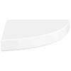 Floating Corner Shelf High Gloss White 25 x 25 x 3.8 cm MDF