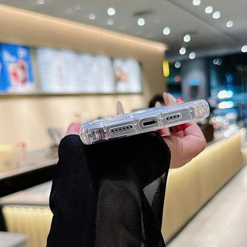 Pink Jellyfish Oceanic Clear Phone Case For iPhone 16 15 Pro Max Cases iPhone 14 13 12 11 XS XR 7 8 Plus 16e Airbag Sharks Cover