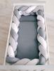 Braided cot bumper XXL - white-gray-anthracite
