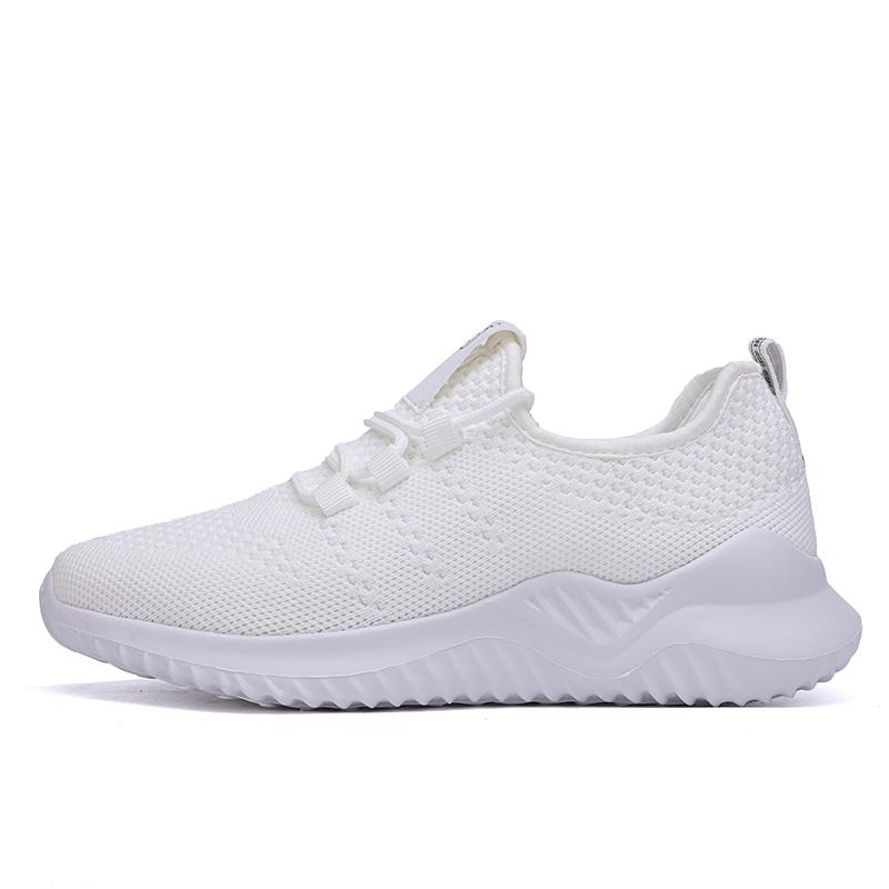 

Новые модные женские сверхлегкие повседневные кроссовки большого размера Flying Woven, модные и персонализированные женские изысканные спортивные туфли 42 белый