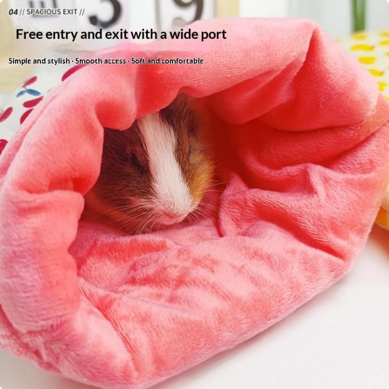 Small Pets Thickened Plush Warm Nest Small Animal Pet Hamster Sugar Glider Winter Comfortable Sleeping Bed Bag Pets Supplies