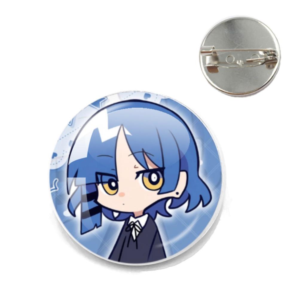 BOCCHI THE ROCK Pin Round Cartoon 20MM/25MM Metal Brooches Handmade Pins For Backpack Jewelry Accessories Gifts Creative Badge