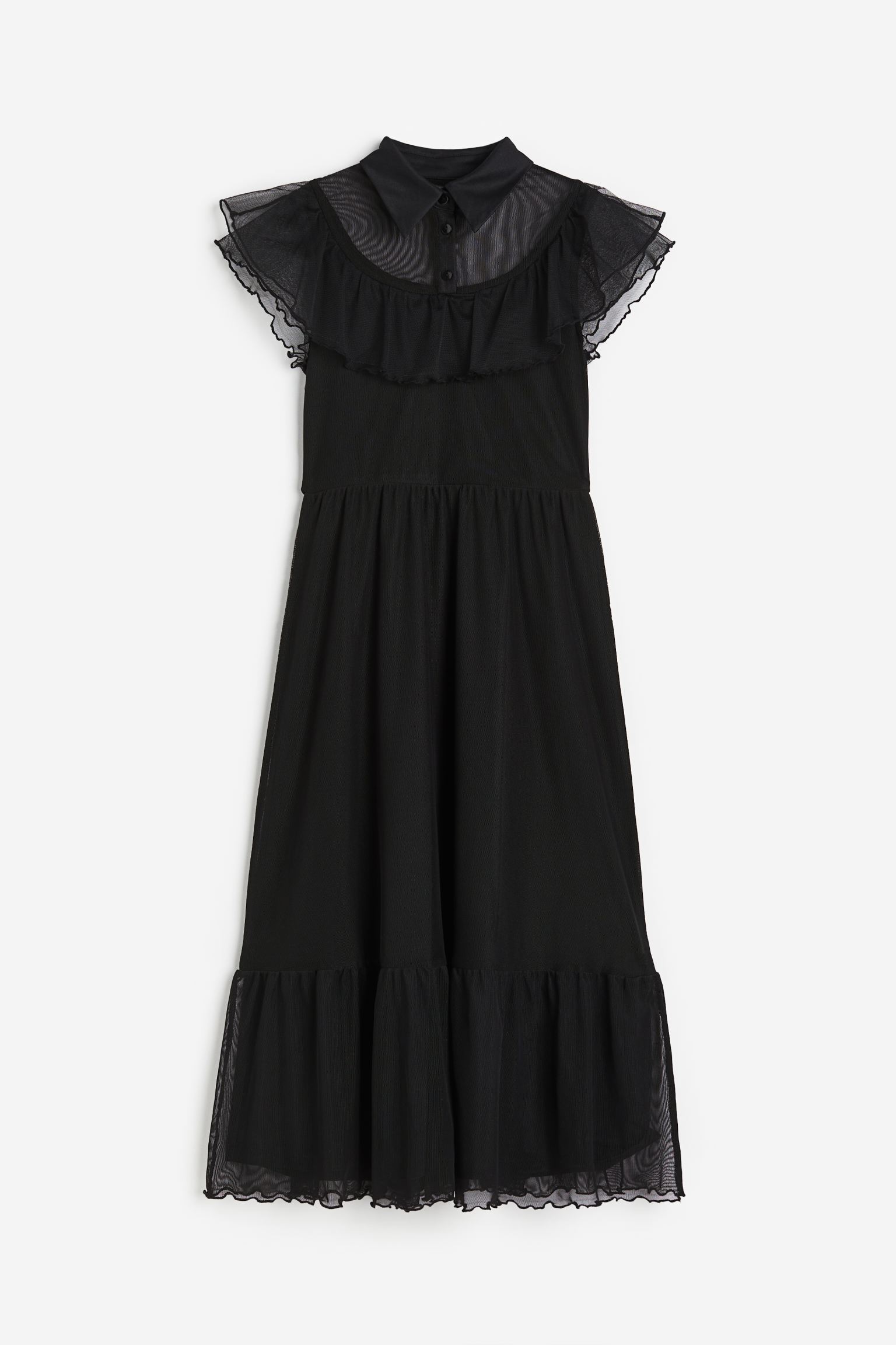 

Flounced mesh dress