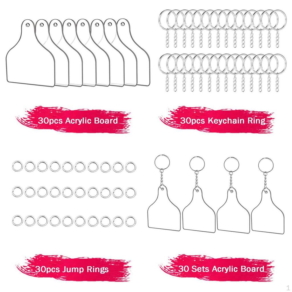 Pcs Transparent Acrylic Supplies with Hanging Hole Disc Ornament for DIY Key Making