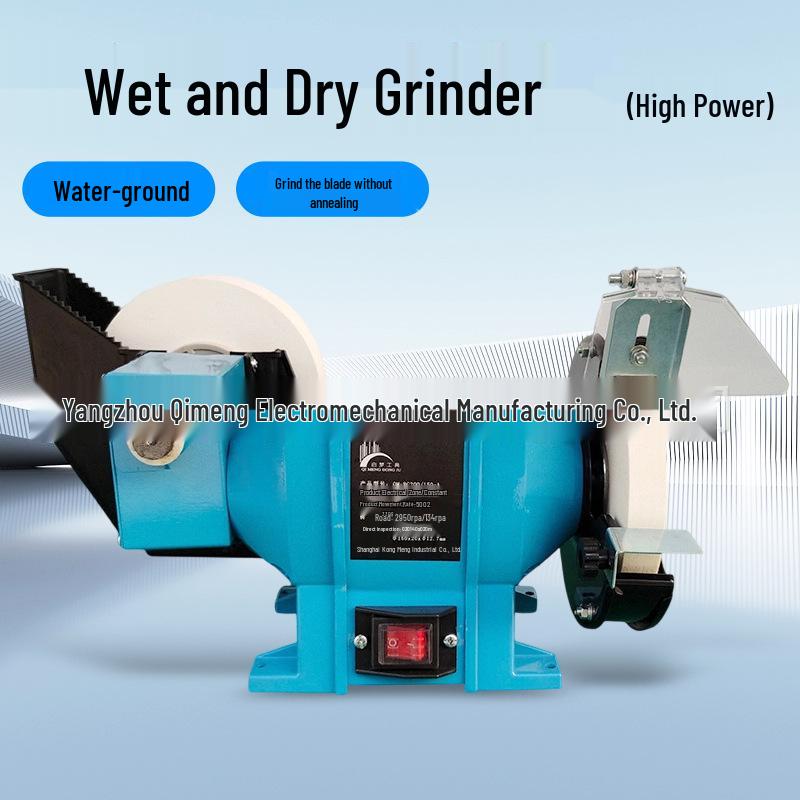6-inch Wet/Dry Benchtop Grinder with Water-Cooled Polishing and Fine Grinding Wheel