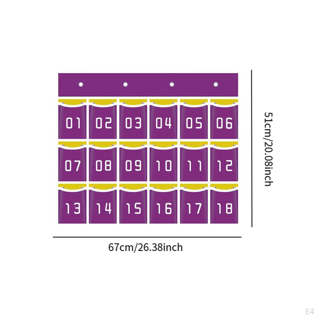 Classroom Organizer with Numbered Compartments for Phones