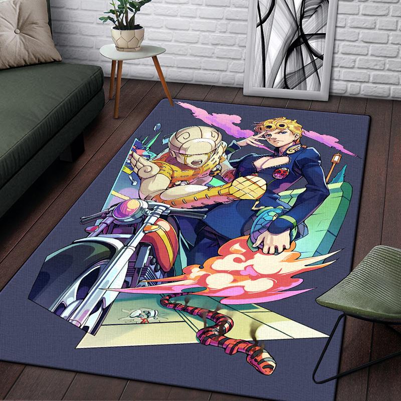Jojo Anime piękny obraz dywan do salonu duży dywanik czarny miękki dywan maty do dekoracji domu dywaniki Boho piknik