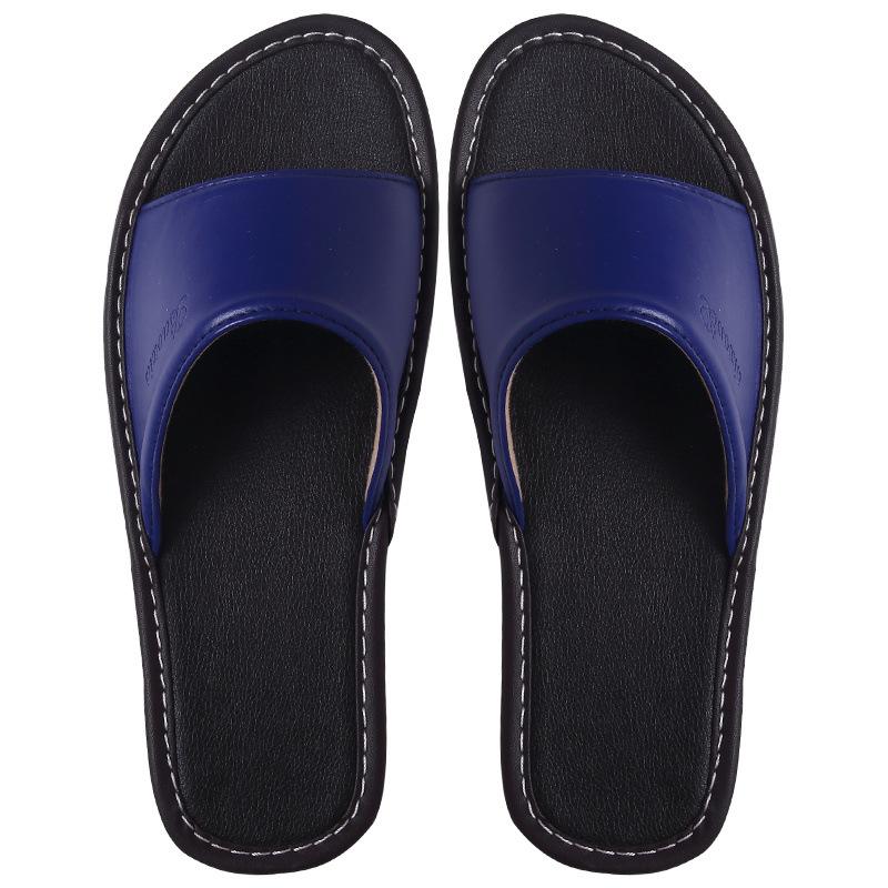Fitting Room Leather Slippers Women's Summer Indoor Home Non-slip, Deodorant and Durable Beef Tendon Bottom Men's Cool Slippers Women Go Out