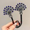 Fashion Pearl Peacock High-end Headbands Updo For Women Party Meatball Head Accessories Girls H X0K8