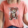 Naughty Bear Cotton T-Shirt Short Sleeve Round Neck Women 2d Print Tops