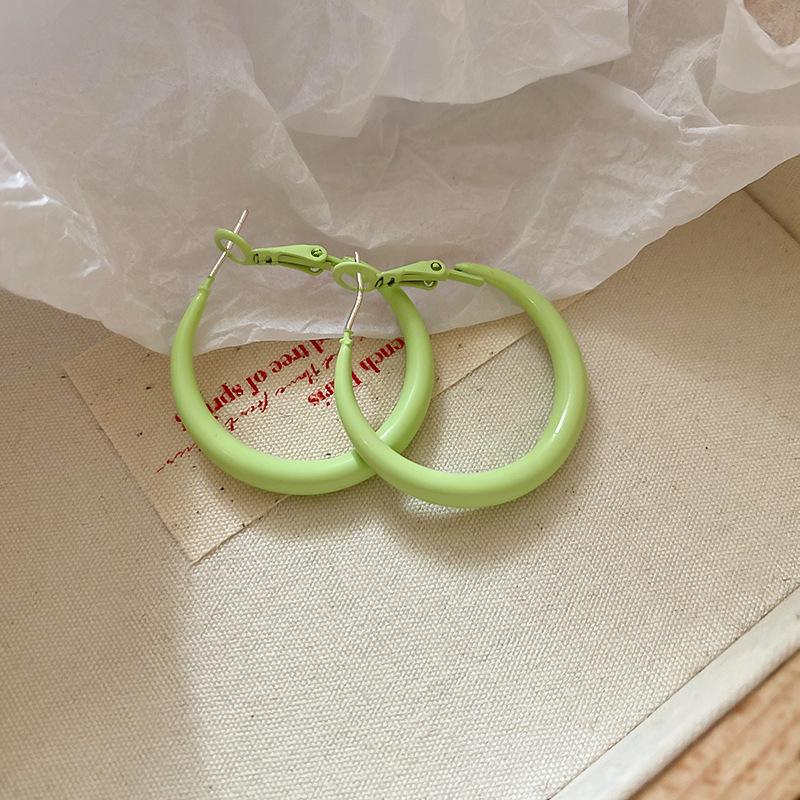 Trendige Große Runde Creolen für Damen Europäischer Übertriebener Party-Schmuck Retro Statement Geometrie Kreis Hängende Schlaufenohrringe