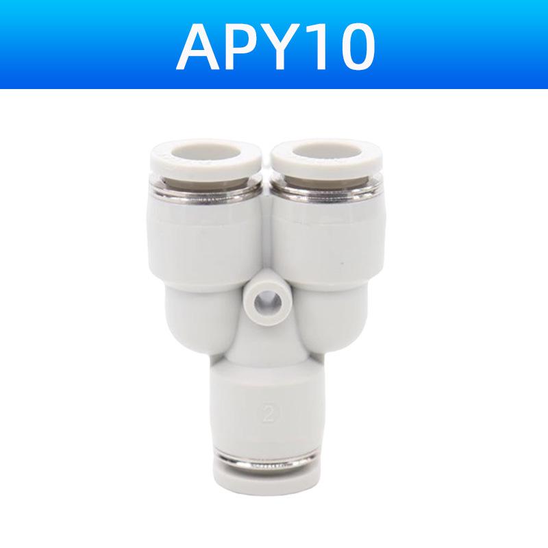 AirTAC Pneumatic Quick-Fit Tube Connectors: Y-Type & T-Type, APY/APE Sizes 4-16