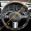Wildflower Steering Wheel Cover For Women Men, Anti-Slip Breathable And Sweat Absorption Universal 14.5-15 Inch Cute Steering Wheel Protector,