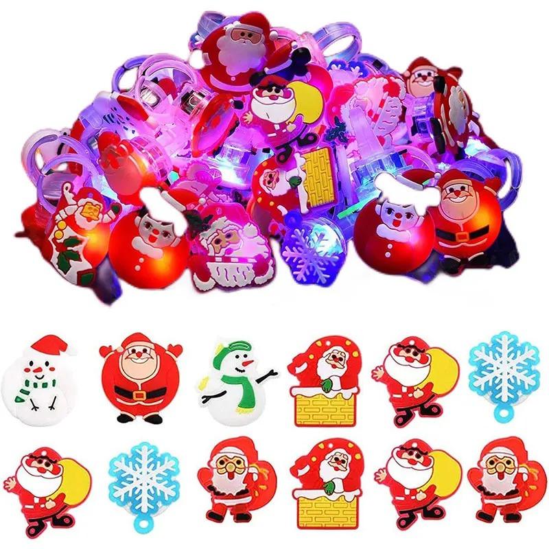 1/50/100 STÜCKE Weihnachten LED Ring Leuchtend Blinkende Fingerringe Leuchtende Magische Ringe Weihnachtsfeier Gastgeschenke Leuchtende Ringe Weihnachtsgeschenke