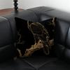 B-Black Gold Animal Pillow Luxury Decor Cushion Cushion Cover Pillow Case Anti-Dustmite Invisible Zipper Silky Plush Cushion