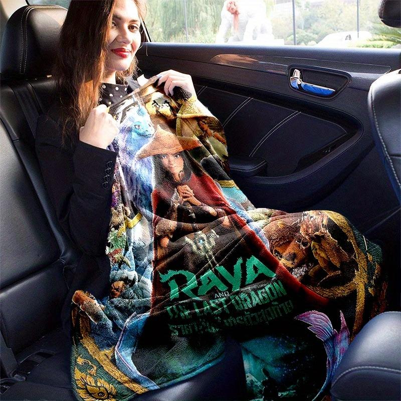 1pc Raya and The Last Dragon Printing Blanket - Soft, All-Season Throw for Living Room, Bedroom,Personalized Gift with Adorable Cartoon Design