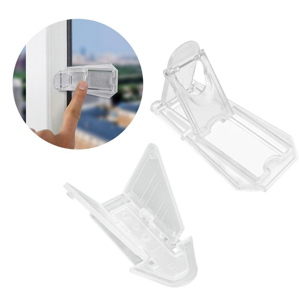 Transparent Sliding Door Lock Anti-pinch Sliding Sash Stopper  for Child Security Protection