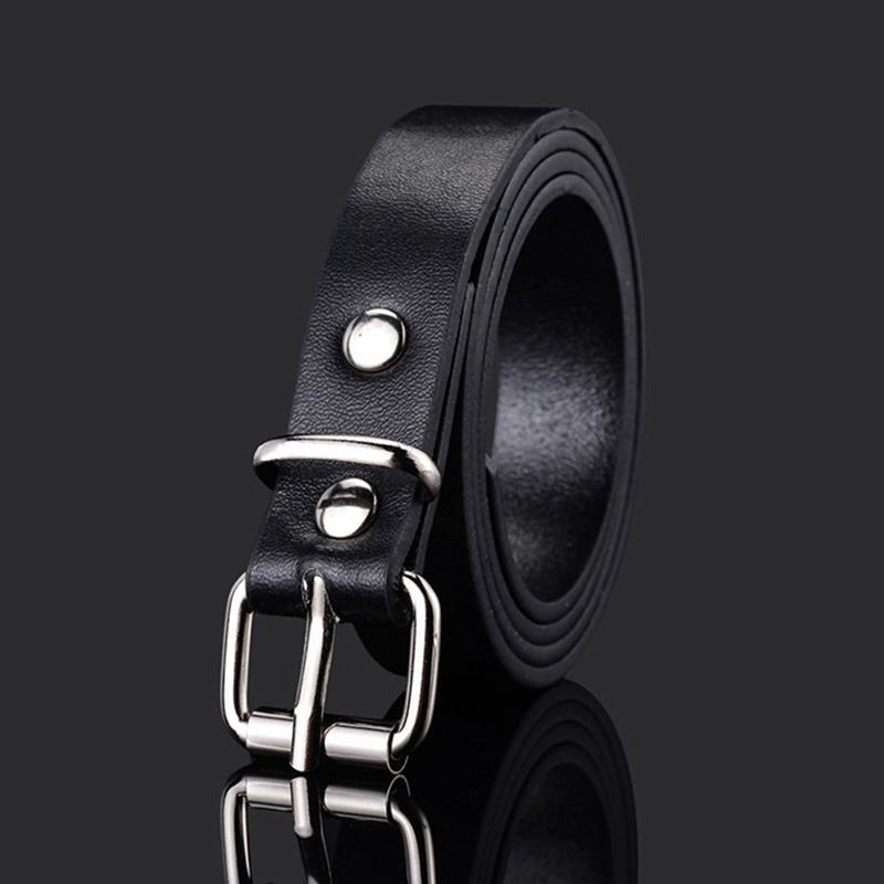 Children PU Leather Belts Boys Girls Kid Waist Strap Waistband Metal Buckle For Jeans Pants Trousers Dress Adjustable Belt
