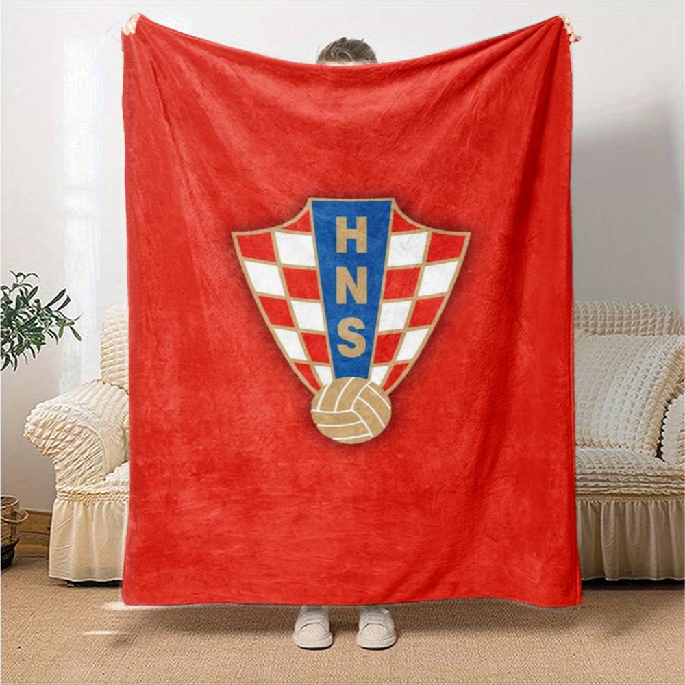 Hrvatski nogometni savez HNS Print Flannel Blanket High Quality Warm Comfortable Cover for All Seasons Perfect for Gifts Home Deco