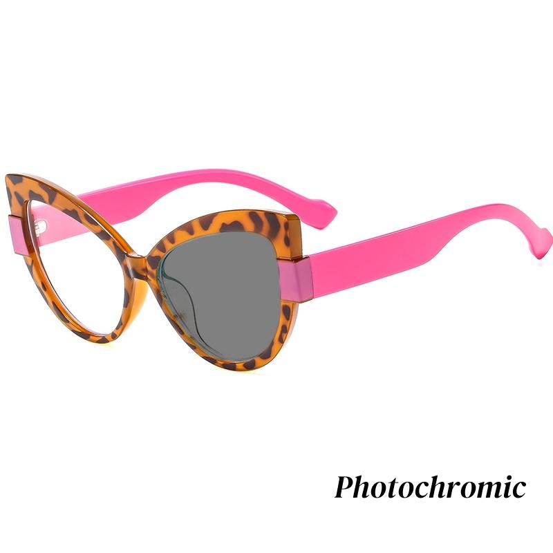 Oversized Photochromic Reading Glasses for Women Men New Trend Colorful Large Presbyopia Unisex UV Protection Far Sight Glasses