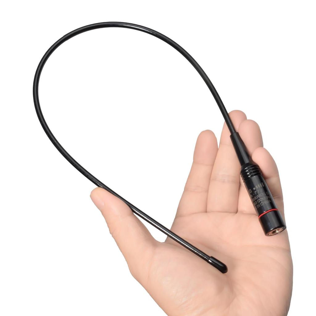 HYS 120300MHz Airband Reception Compatible SMAP Connector Flexible Handheld Antenna Compatible with YAESU and ICOM Radios