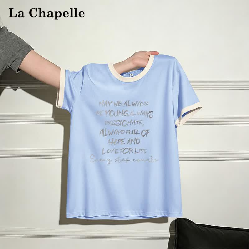 

Женская хлопковая футболка La Chapelle с цветовыми блоками, свободный крой L