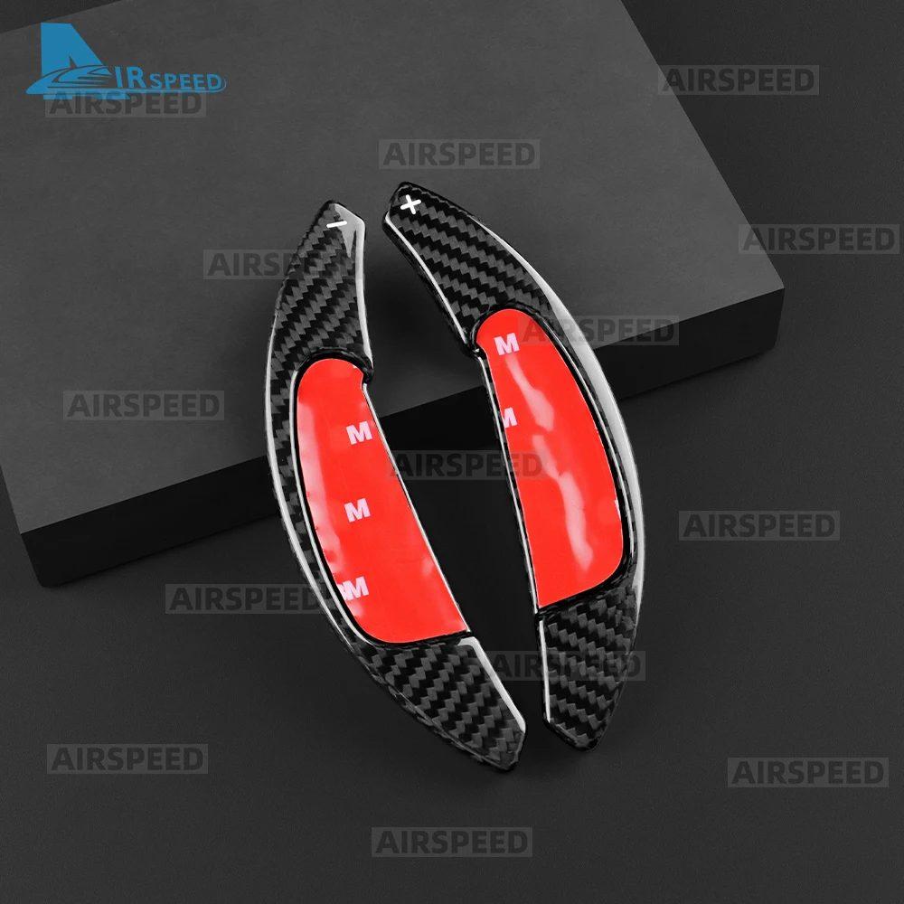 Real Hard Carbon Fiber For Abarth 595 695 2012-2019 2020 2021 2022 2023 2024 Car Steering Wheel Shift Paddle Gear DSG Extension