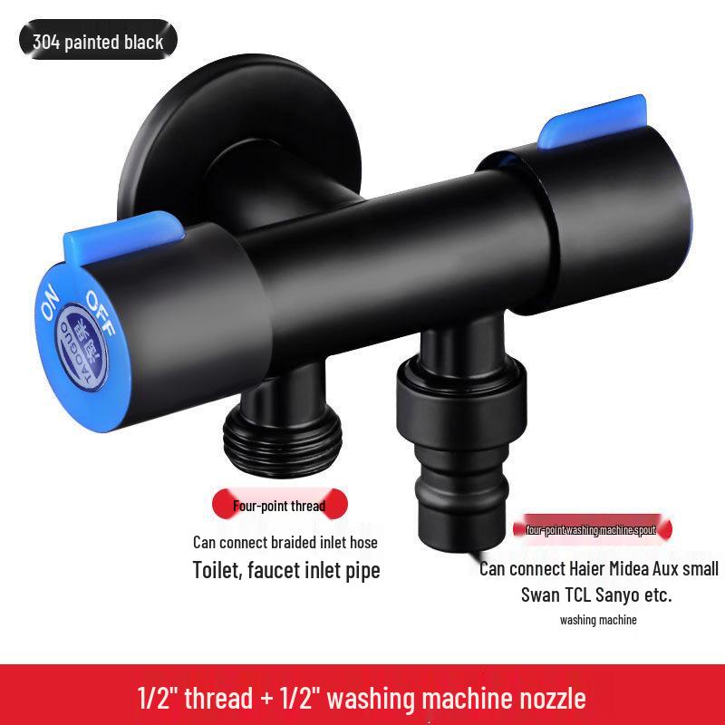 Robinet Unghiular cu Ieșire Dublă din Oțel Inoxidabil 304 cu Comutatoare Duble pentru Divertor WC